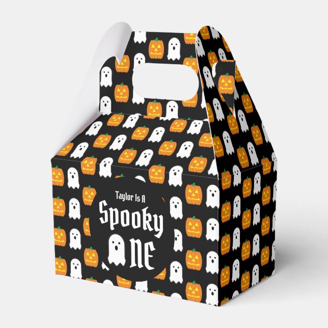 Spooky One 1st Birthday Favor Box (Front Side)
