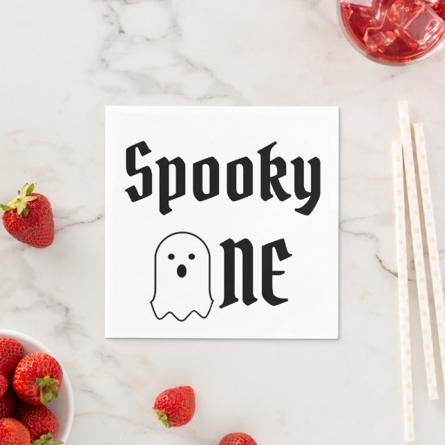 Spooky One 1st Birthday Napkin (Insitu)