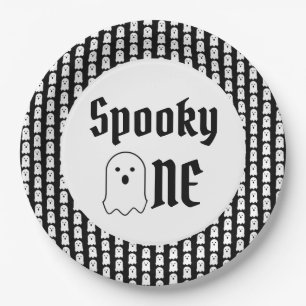 Spooky One 1st Birthday Paper Plate