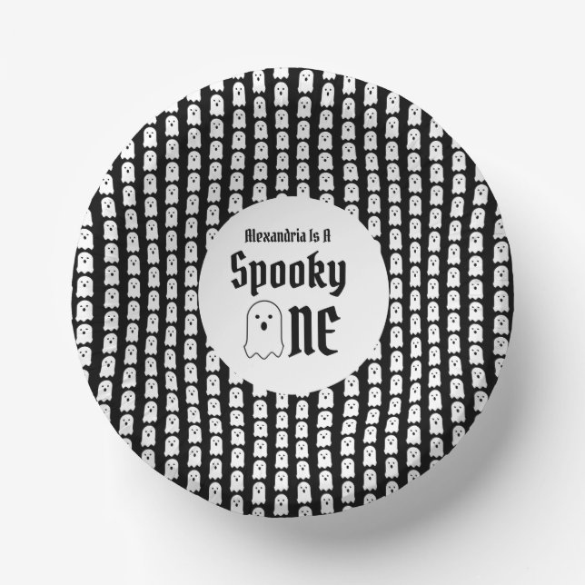 Spooky One 1st Birthday Paper Plate (Front)
