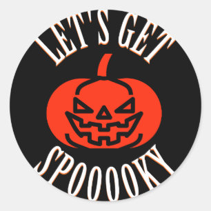 SPOOKY ONE BIRTHDAY CLASSIC ROUND STICKER