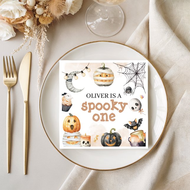 Spooky One Birthday Napkins (Creator Uploaded)