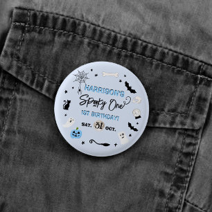 Spooky One! Boys Halloween 1st Birthday Party 1 Inch Round Button