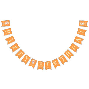 Spooky One Cute Ghost Boy Halloween Happy Birthday Bunting Flags