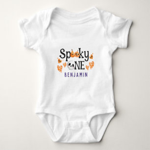 Spooky One Cute Halloween 1st Birthday Custom Name Baby Bodysuit