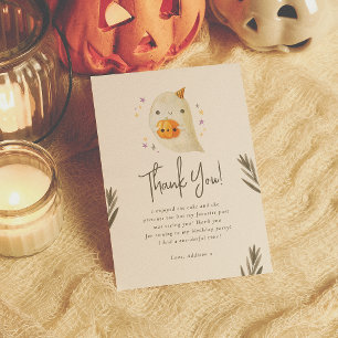 Spooky One Cute Halloween 1st Birthday Thank You