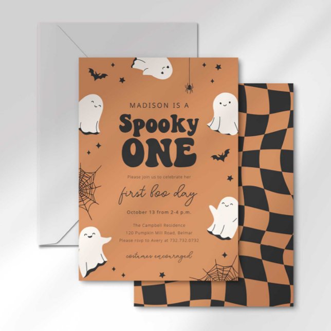Spooky One First Birthday Invitation First Boo Day (Creator Uploaded)