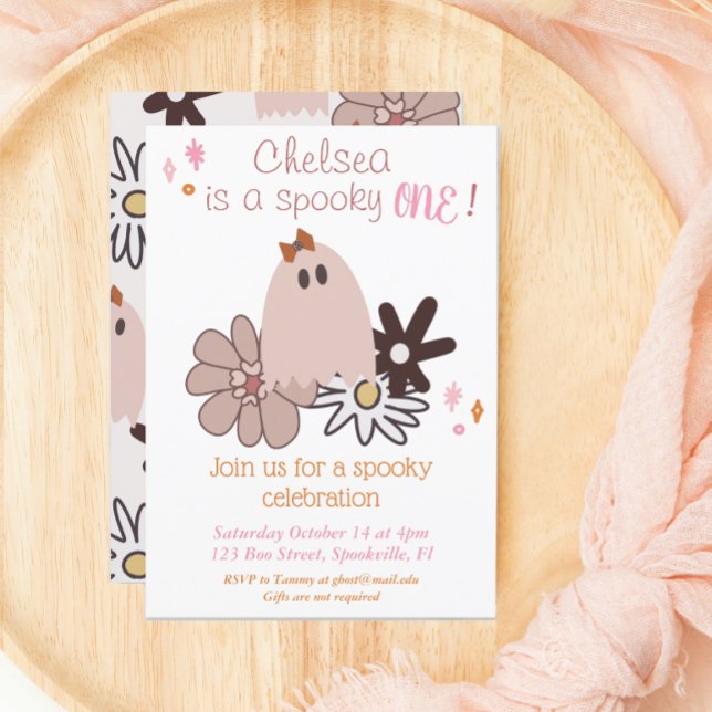 Spooky One Girls First Birthday  Invitation (Creator Uploaded)