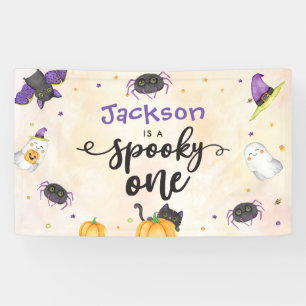 Spooky One Halloween 1st Birthday Banner