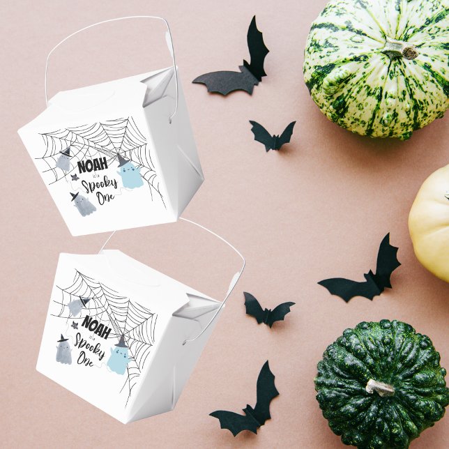 Spooky One | Halloween 1st Birthday | Blue Ghosts Favor Box (Creator Uploaded)