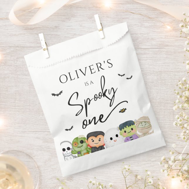 Spooky one Halloween 1st Birthday Favour Bag (Clipped)