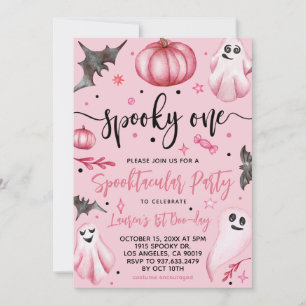 Spooky One Halloween 1st Birthday Invitation