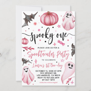 Spooky One Halloween 1st Birthday Invitation