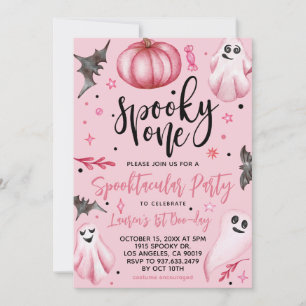 Spooky One Halloween 1st Birthday Invitation