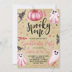 Spooky One Halloween 1st Birthday Invitation