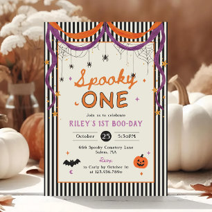 Spooky One Halloween 1st Birthday Invitation