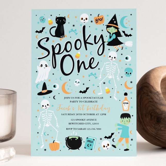 Spooky One Halloween 1st Birthday Invitation (Creator Uploaded)
