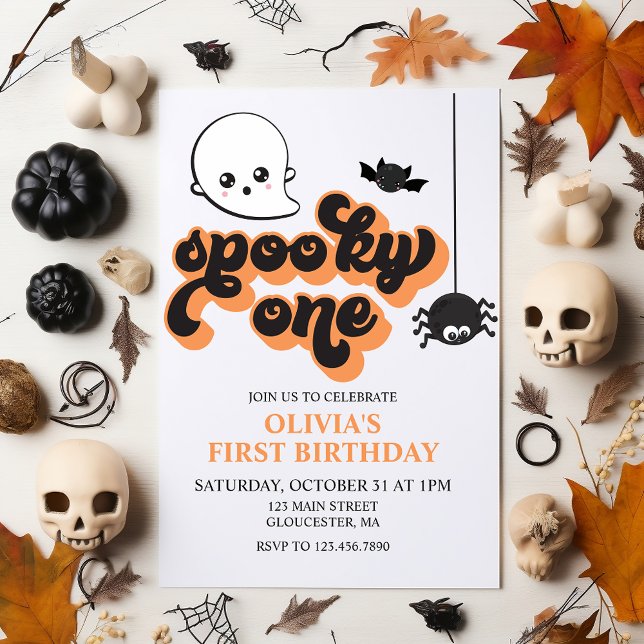 Spooky One Halloween 1st Birthday  Invitation (Creator Uploaded)