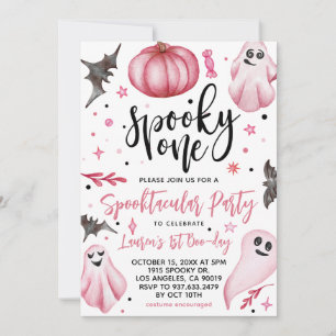 Spooky One Halloween 1st Birthday Invitation
