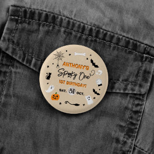 Spooky One! Halloween 1st Birthday Party 1 Inch Round Button