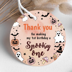 Spooky One Halloween 1st Birthday Party Favour Tags