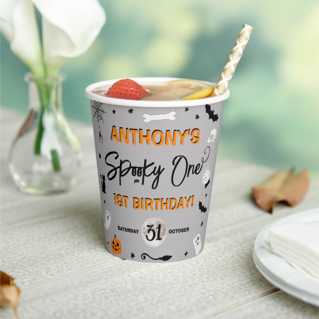 Spooky One! Halloween 1st Birthday Party Paper Cups (Insitu)