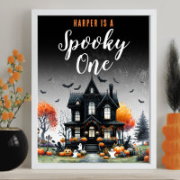 Spooky One Halloween 1st Birthday Party Sign