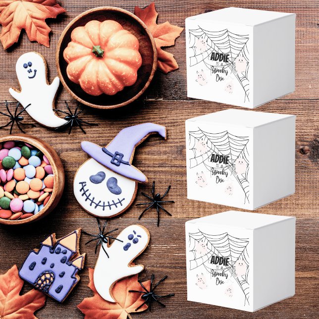 Spooky One | Halloween 1st Birthday | Pink Ghosts Favor Box (Creator Uploaded)