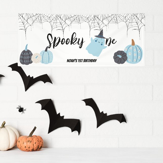 Spooky One | Halloween 1st Birthday | Spooky Blues Banner (Creator Uploaded)