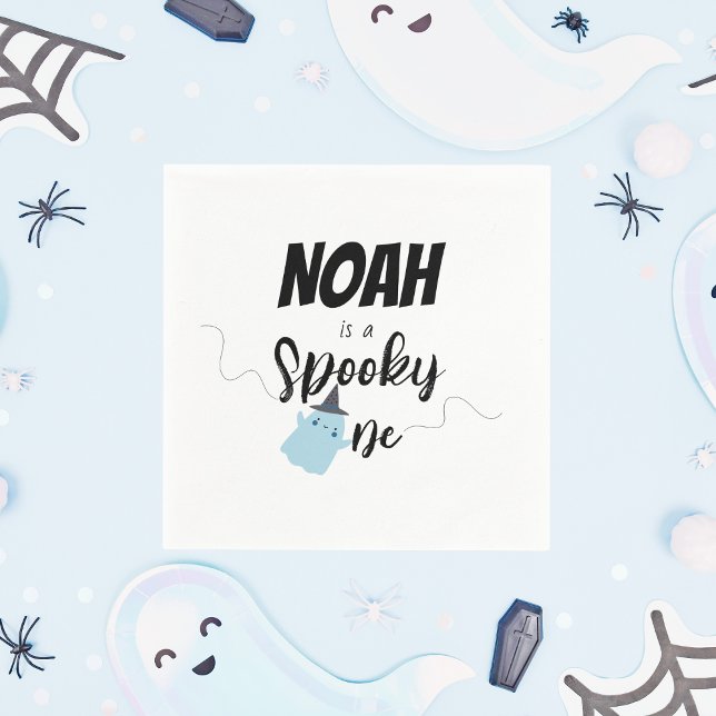 Spooky One | Halloween B-Day Napkin | Minimal Blue (Creator Uploaded)