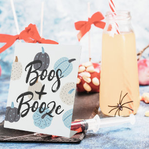 Spooky One   Halloween Birthday   Blue Booze Pedestal Sign