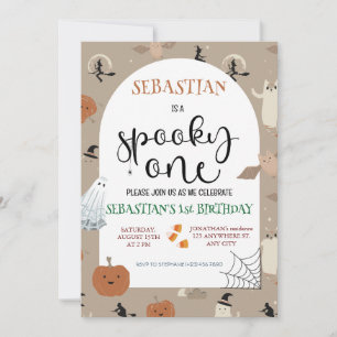 Spooky One Halloween Birthday Invitation