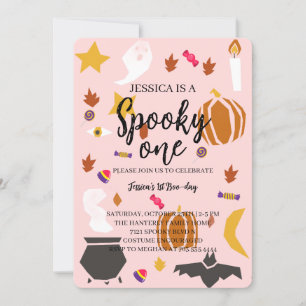 Spooky One Halloween Birthday Invitation