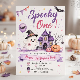 Spooky One Halloween Birthday Party Invitation