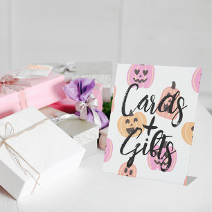 Spooky One   Halloween Birthday   Pink Cards/Gifts Pedestal Sign
