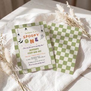 Spooky One Halloween Colourful Birthday Invitation