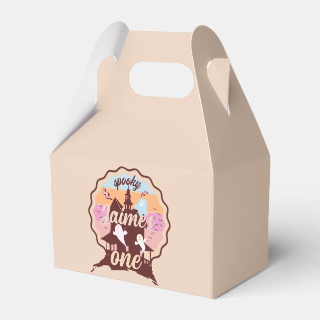Spooky One Halloween First Birthday Ghost Party  Favor Box (Front Side)