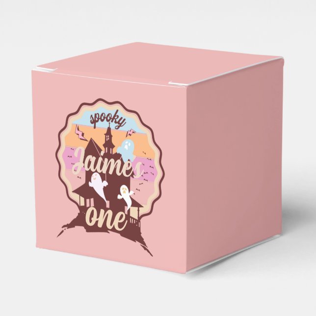 Spooky One Halloween First Birthday Ghost Party  Favor Box (Front Side)