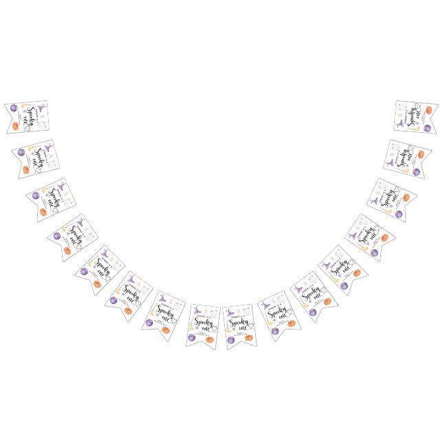 Spooky One Halloween First birthday party Bunting Flags (All)