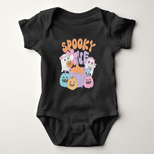 Spooky One Hippie Halloween Ghost Baby Bodysuit
