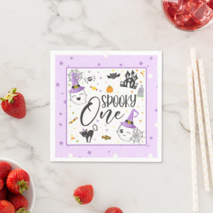 Spooky One Napkin - Purple