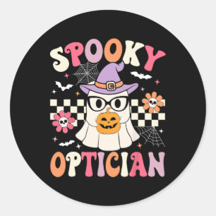 Spooky Optician Halloween Eye Doctor Halloween Opt Classic Round Sticker