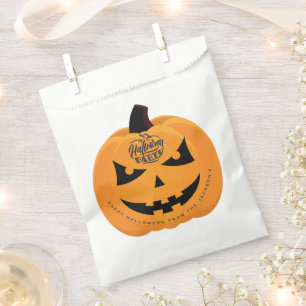 Spooky Orange Trendy Halloween Favour Bag