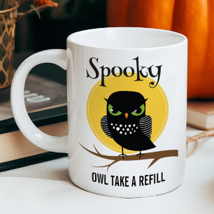 Spooky Owl Customizable Halloween Coffee Mug