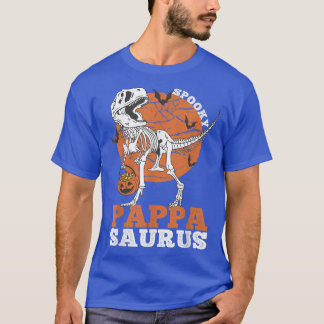 Spooky Pappa Saurus Dinosaur Skeleton T re Pumpkin T-Shirt
