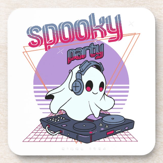 Spooky Party Halloween Coaster (Front)