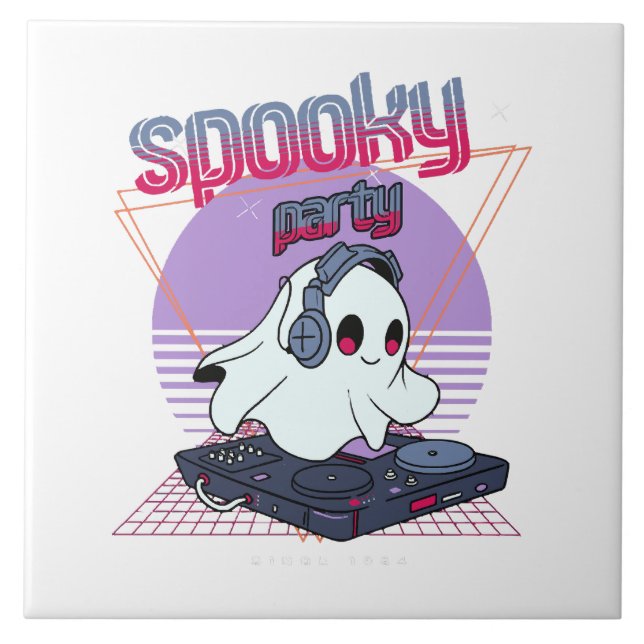 Spooky Party Halloween Tile (Front)