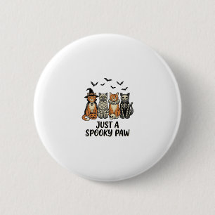 Spooky Paw Halloween Cats Vintage Shirt Design_1 2 Inch Round Button