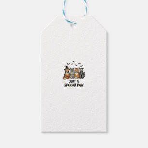 Spooky Paw Halloween Cats Vintage Shirt Design_1 Gift Tags