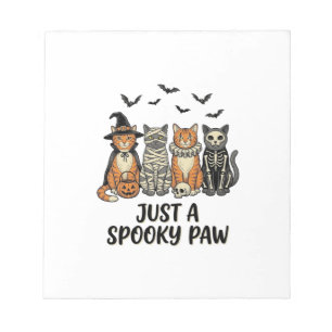 Spooky Paw Halloween Cats Vintage Shirt Design_1 Notepad
